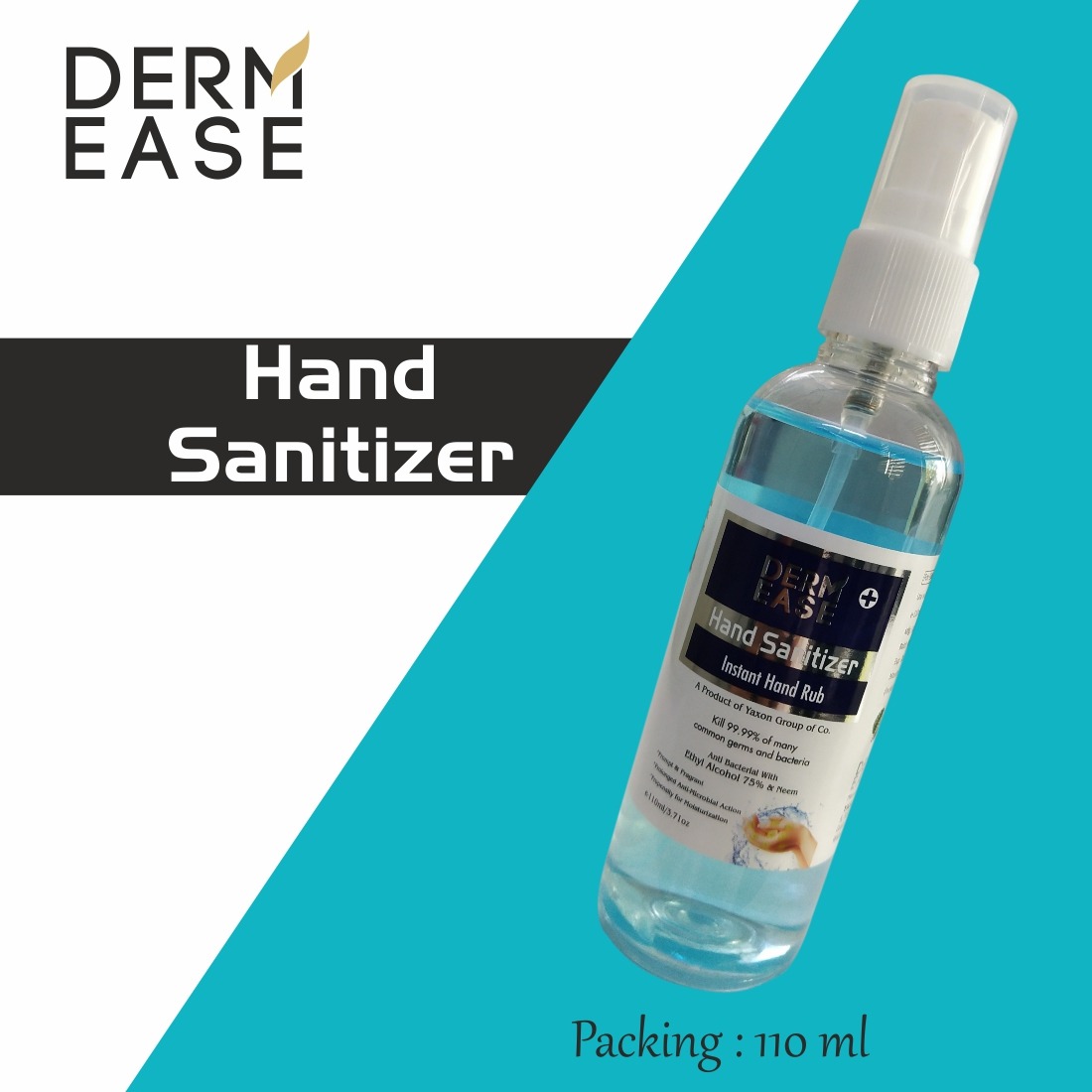 DERM EASE MIST PUMP SPRAY Hand Sanitizer 3 Bottle Pack